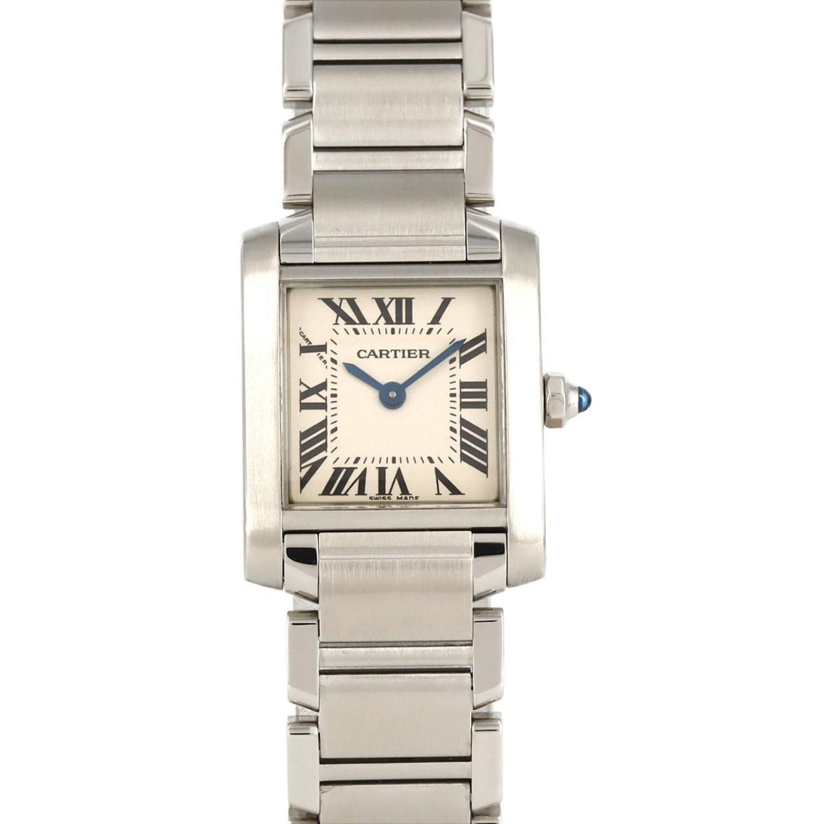 Gebrauchte Cartier Tank Francaise SM W51008Q3 SS Armbanduhr Quarz