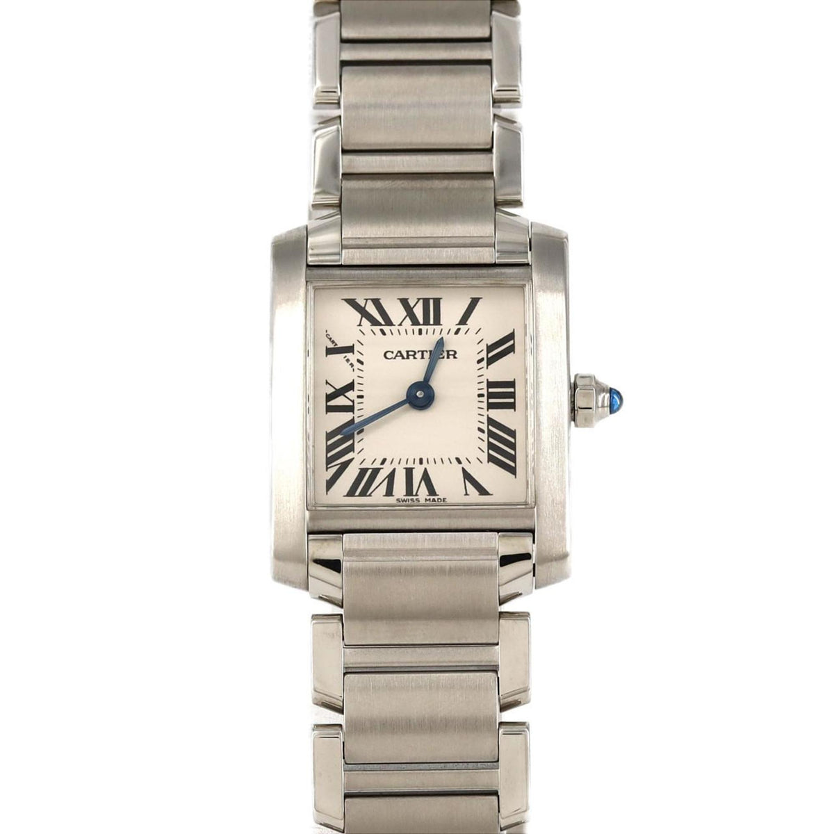 Gebrauchte Cartier Tank Francaise SM W51008Q3 SS Armbanduhr Quarz