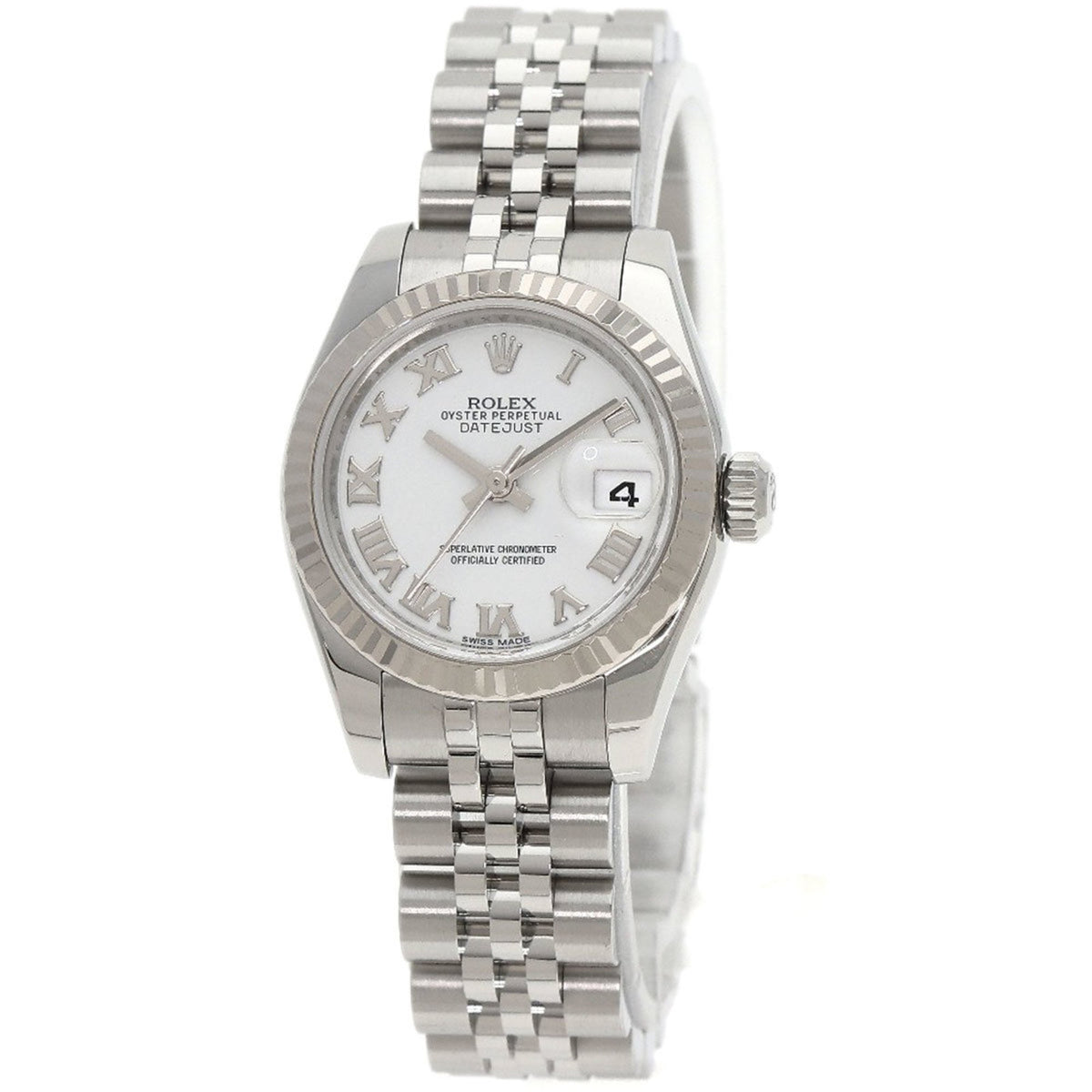 Gebrauchte Rolex 179174 Datejust White Roman Uhr Edelstahl/SS/K18WG Damen ROLEX