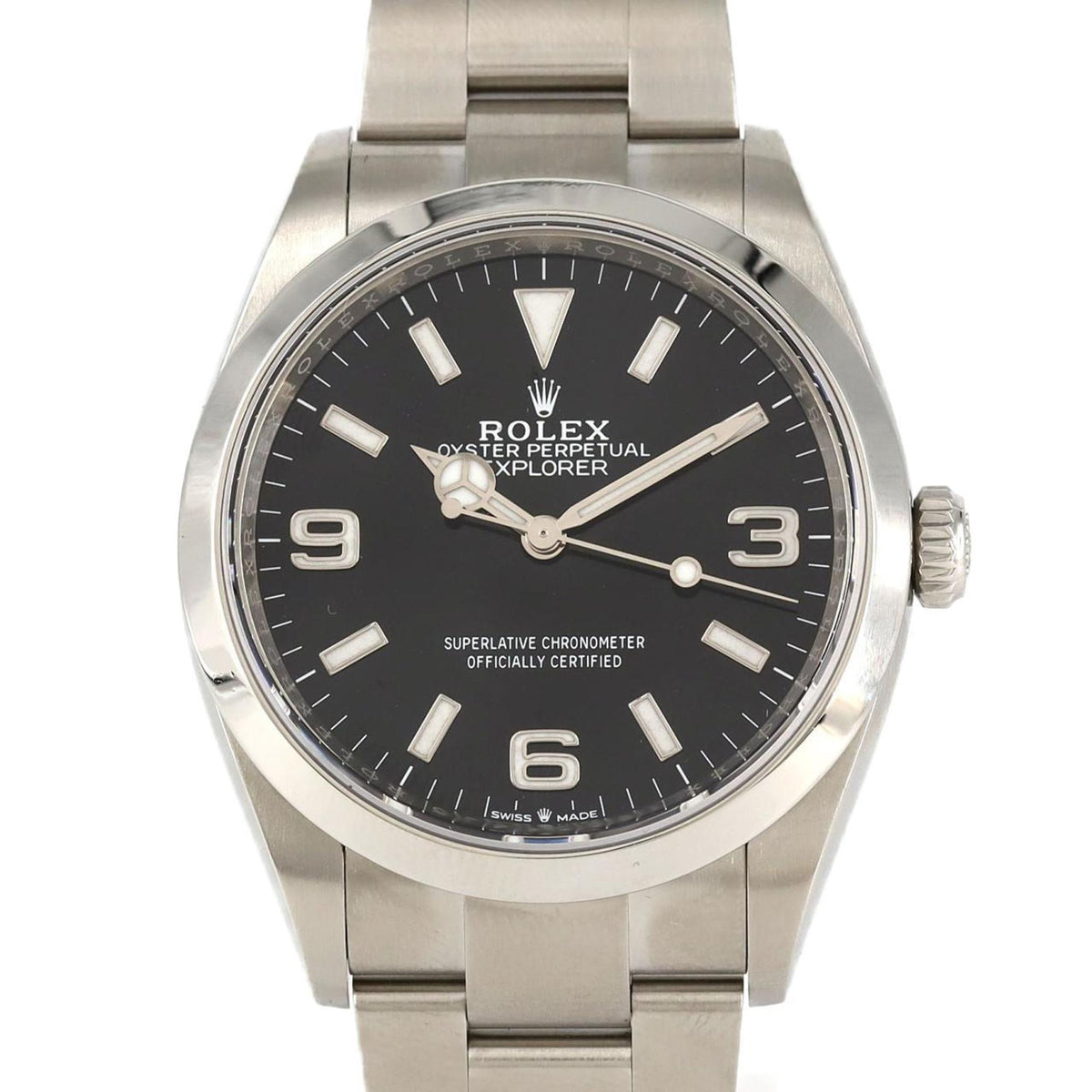 Gebrauchte Rolex Explorer I 124270 Edelstahl Automatik Armbanduhr Zufallszahl