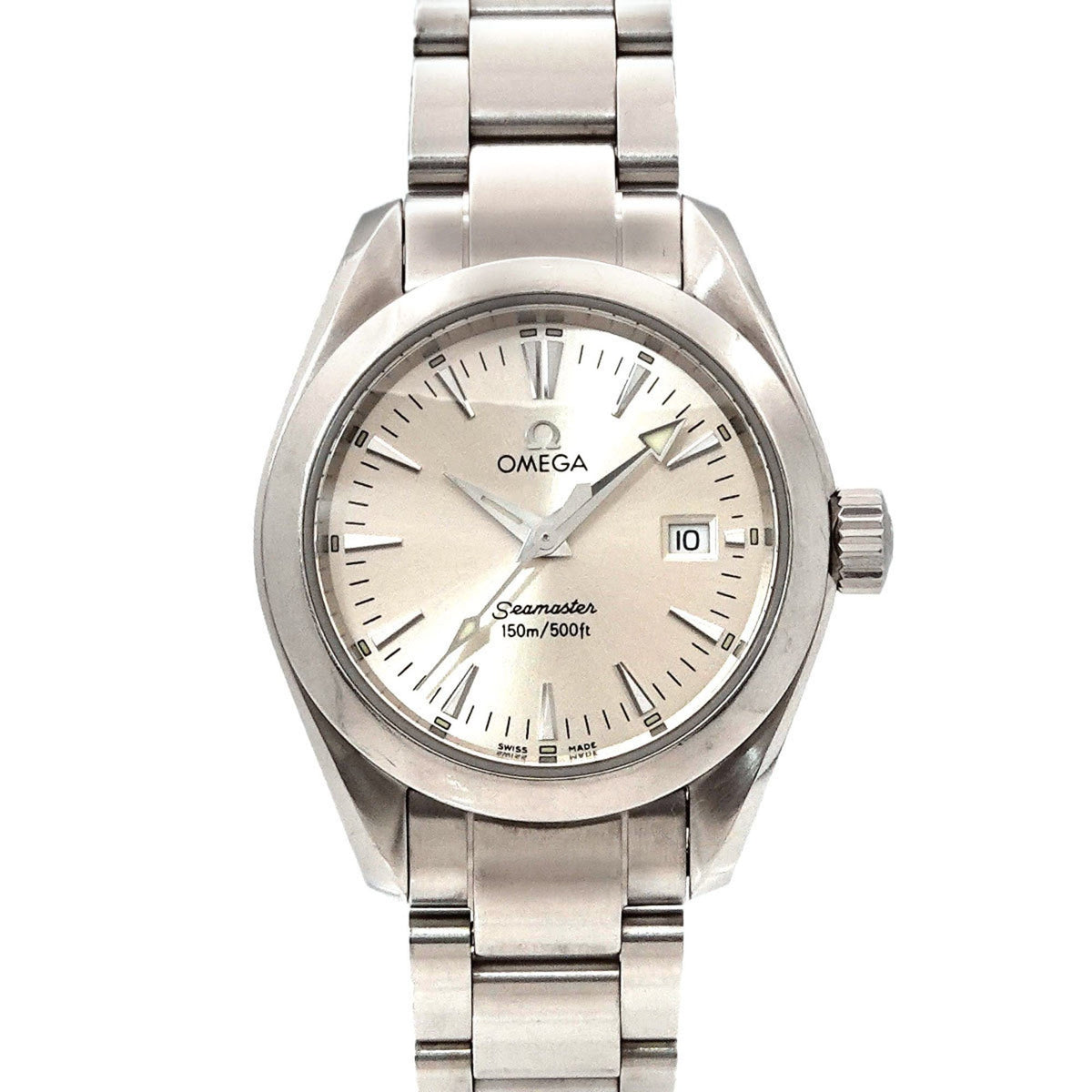 Gebrauchte OMEGA Seamaster Aqua Terra 2577 30 Damenuhr Datum Silber Quarz
