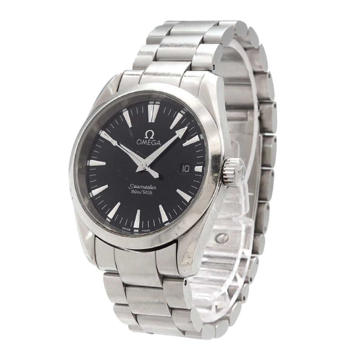 Gebrauchte OMEGA Seamaster Aqua Terra 2518 50 Herrenuhr Datum Schwarz Quarz