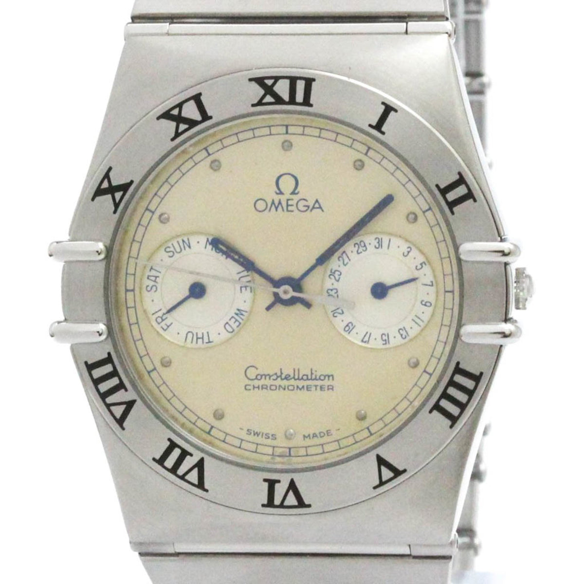 Gebrauchte OMEGA Constellation Edelstahl Quarz Herrenuhr 396.1070 poliert