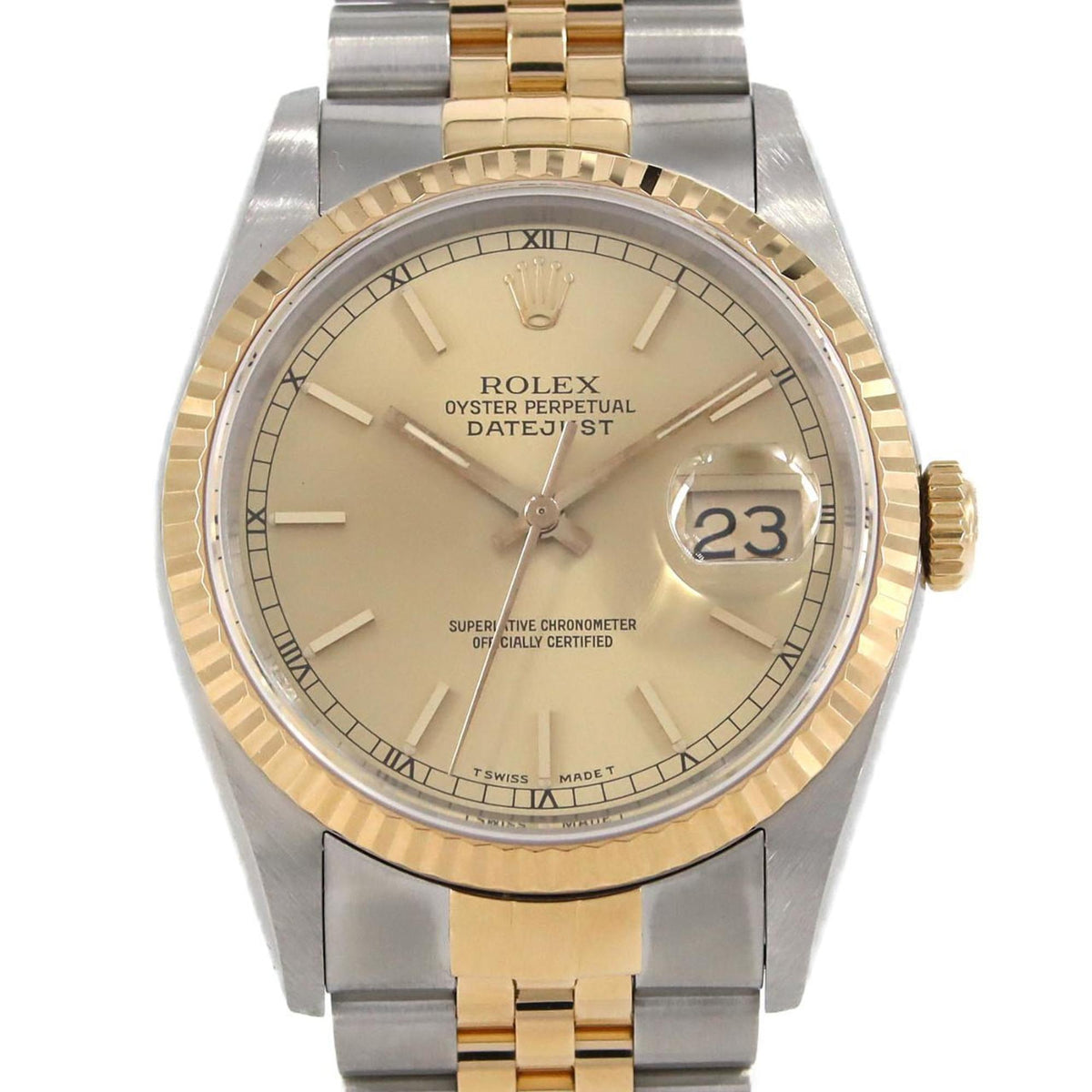 Gebrauchte Rolex Datejust 16233 SSxYG Automatikuhr L-Serie
