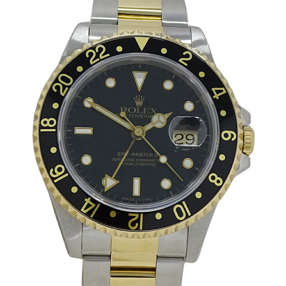 Gebrauchte Rolex ROLEX GMT Master II 16713 E-Serie Uhr Herren Automatik AT Edelstahl SS Gold YG Kombination poliert