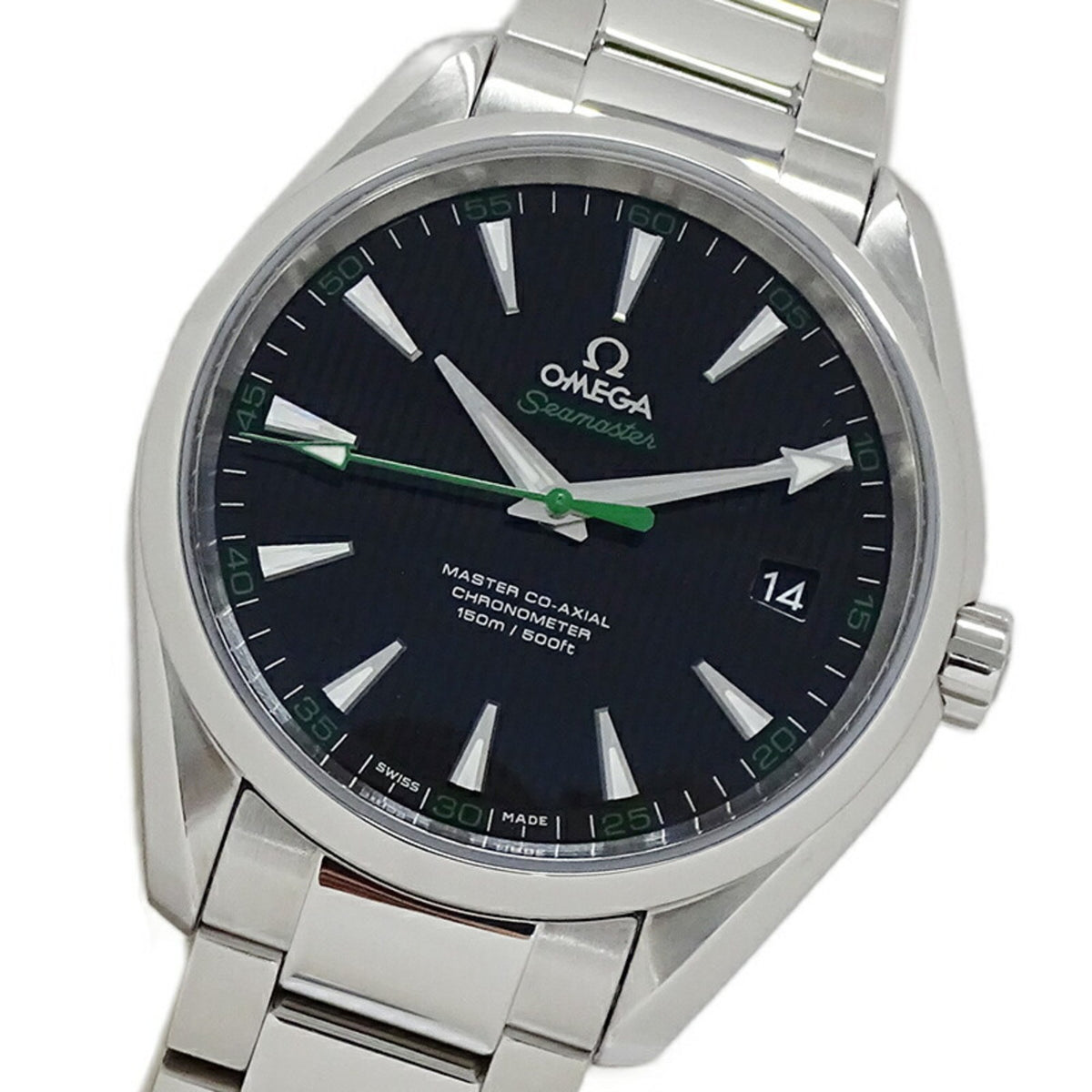 Gebrauchte OMEGA Seamaster Aqua Terra Golf 231.10.42.21.01.004 Uhr Herren Master Co-Axial Automatik AT Edelstahl SS Überholt und Poliert
