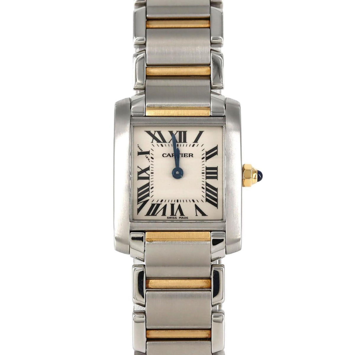 Gebrauchte Cartier Tank Francaise SM Combi W51007Q4 SSxYG Armbanduhr Quarz