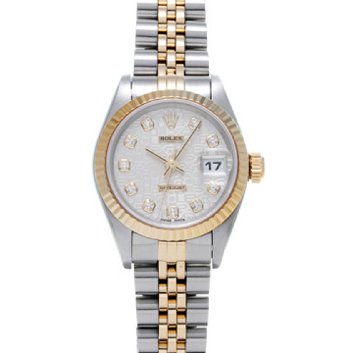 Gebrauchte Rolex Datejust 10P Diamond 69173G U-Serie (hergestellt um 1997) Silber Computer/Diamant Damenuhr Automatik