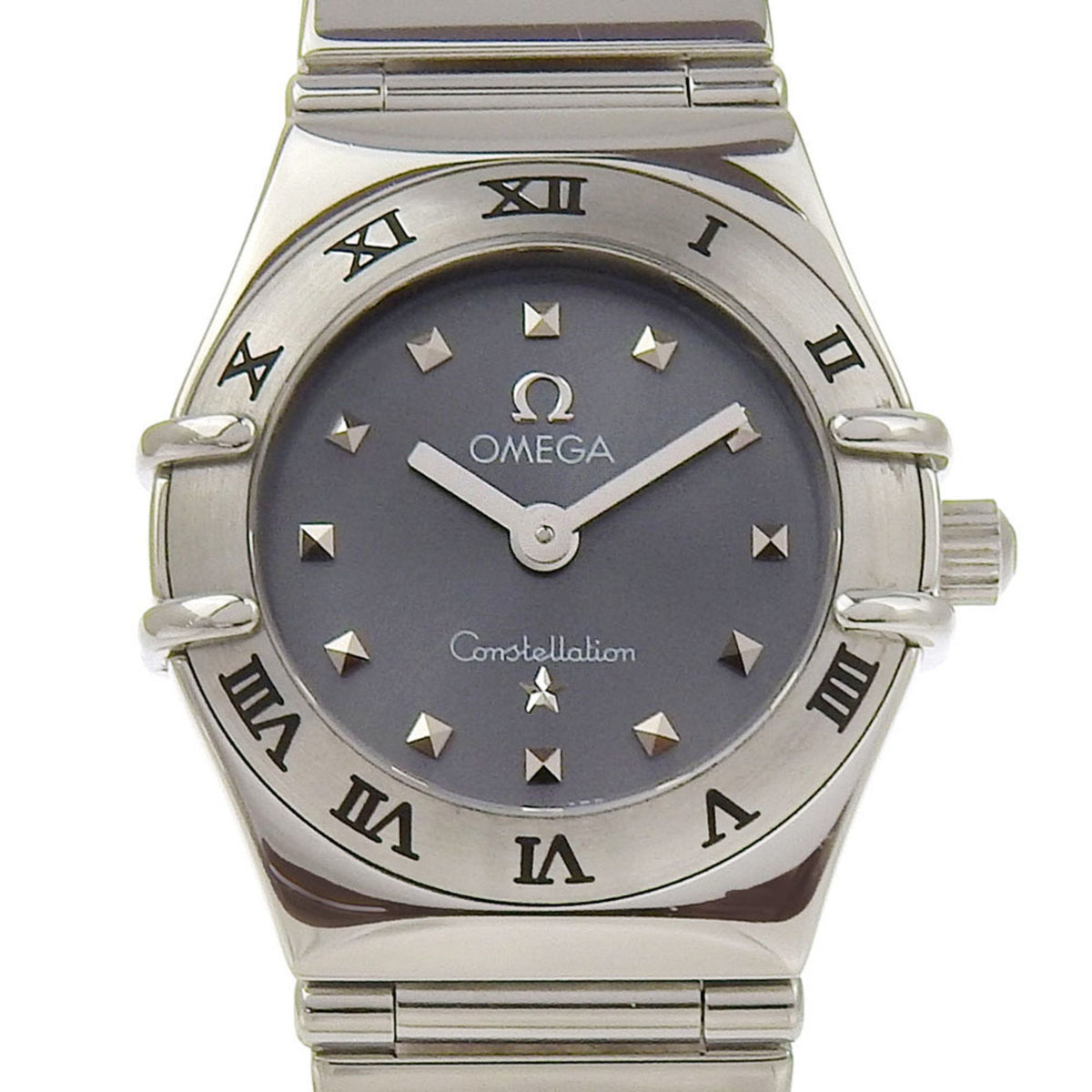 Gebrauchte OMEGA Constellation Uhr My Choice 1561.51 Edelstahl 1998 Quarz Analoganzeige Graues Zifferblatt Damen