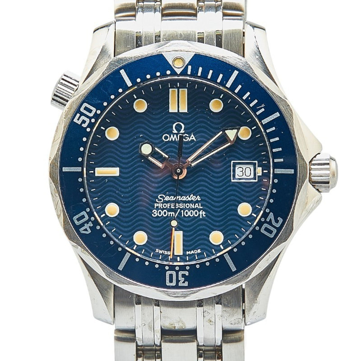 Gebrauchte OMEGA Seamaster Uhr 2561.80 Quarz Marine Zifferblatt Edelstahl Damen