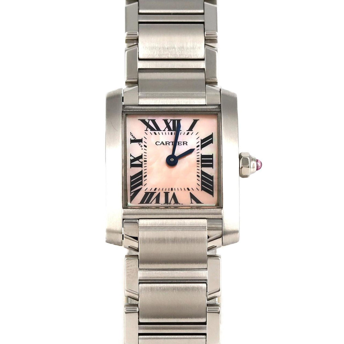 Gebrauchte Cartier Tank Francaise SM W51028Q3 SS Armbanduhr Quarz
