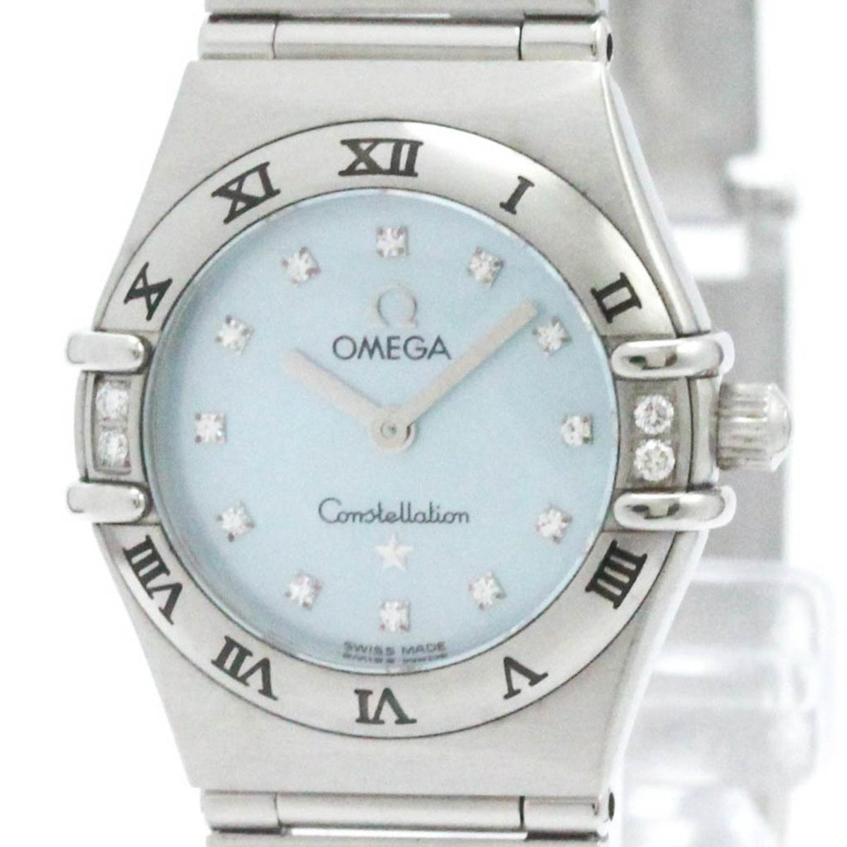 Gebrauchte OMEGA Constellation Diamant MOP Zifferblatt Quarz Stahl Damenuhr 1567.86 BF578789