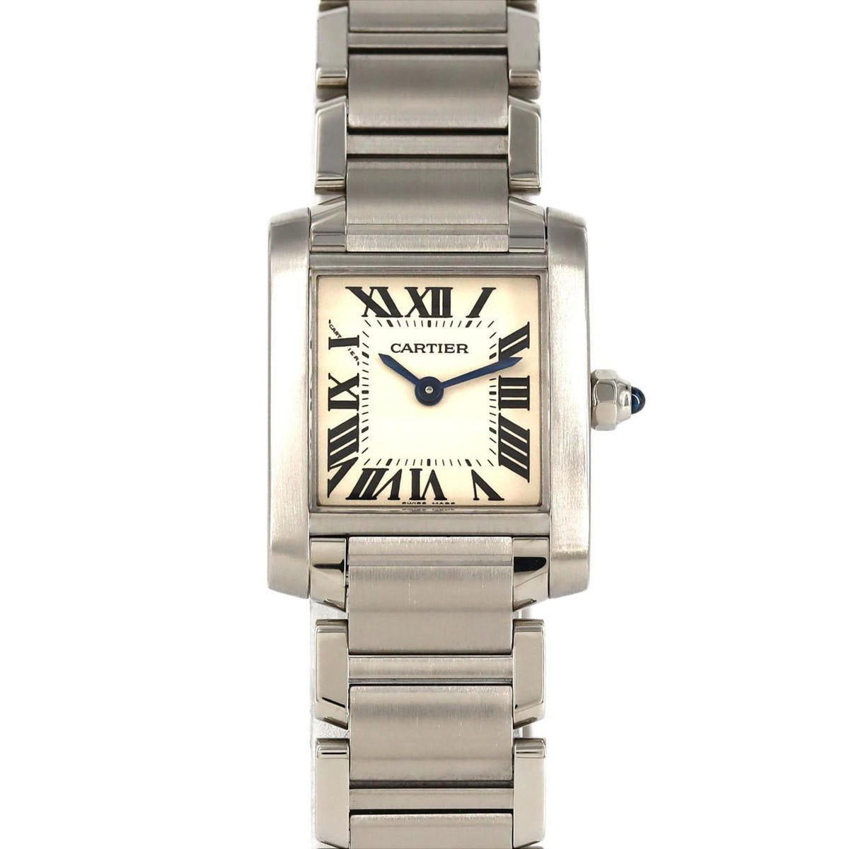 Gebrauchte Cartier Tank Francaise SM W51008Q3 SS Armbanduhr Quarz