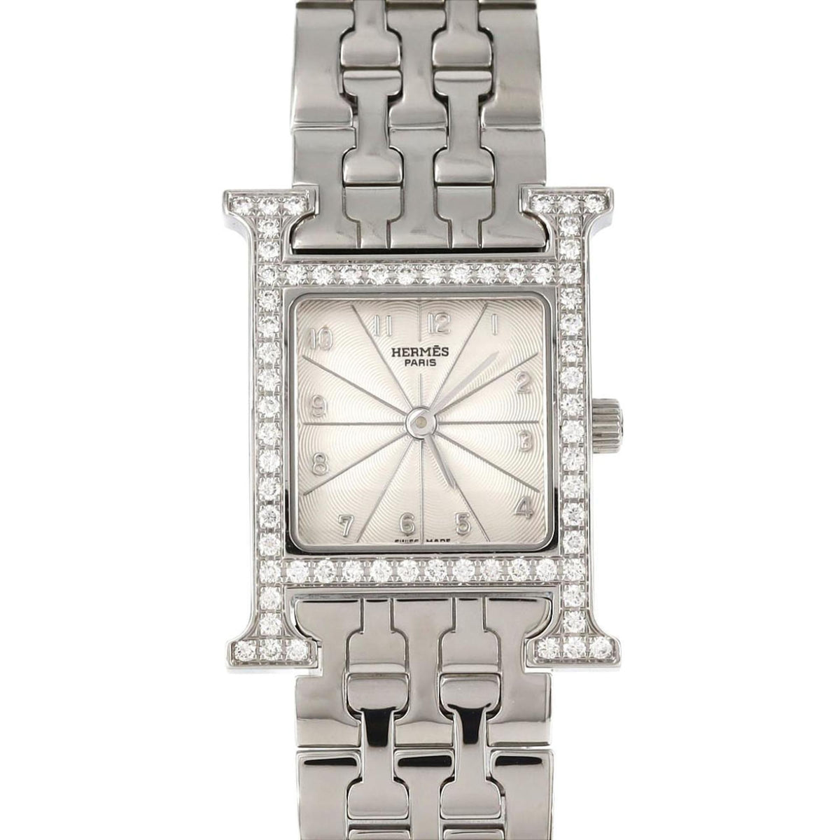Pre-Owned Herm?s H Watch D HH1.230 SS Quartz Wristwatch