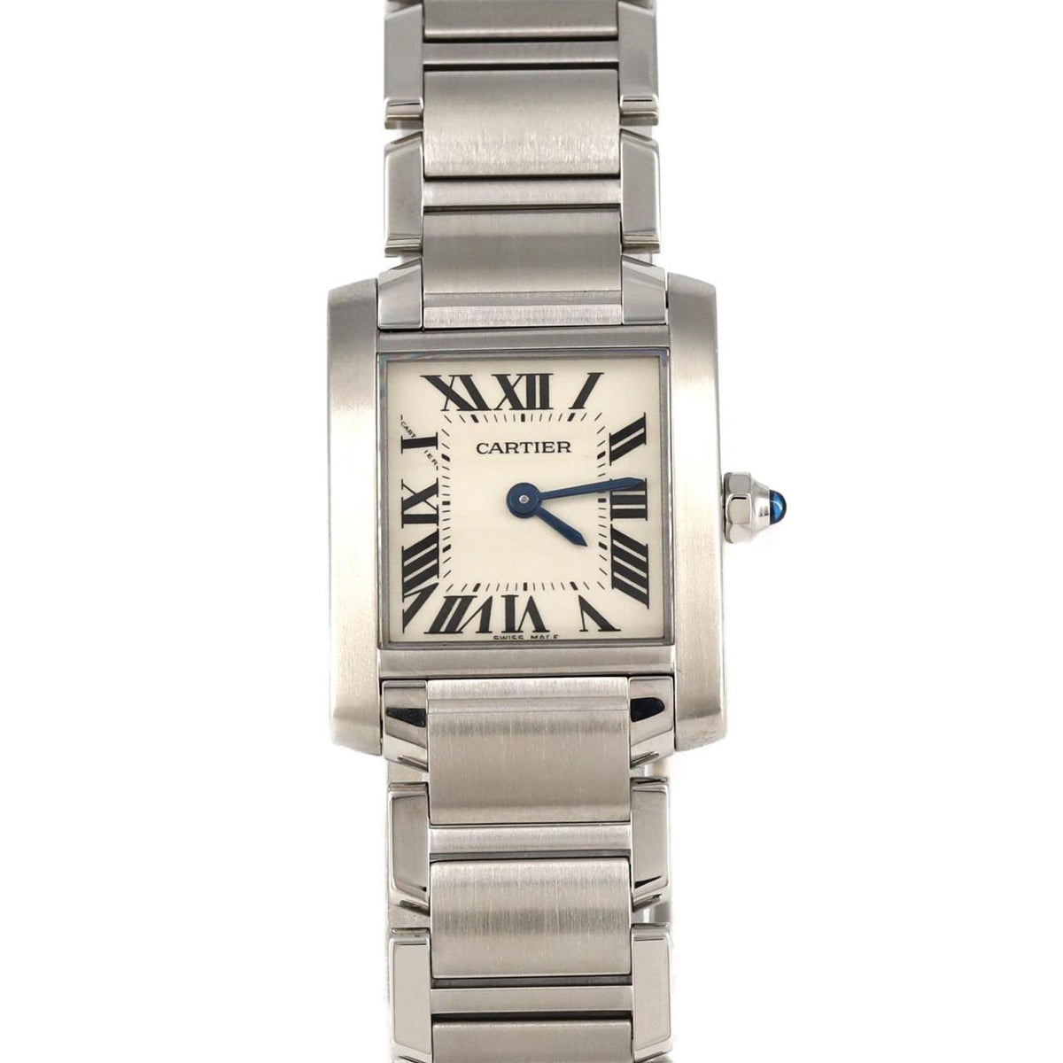 Gebrauchte Cartier Tank Francaise SM W51008Q3 SS Armbanduhr Quarz