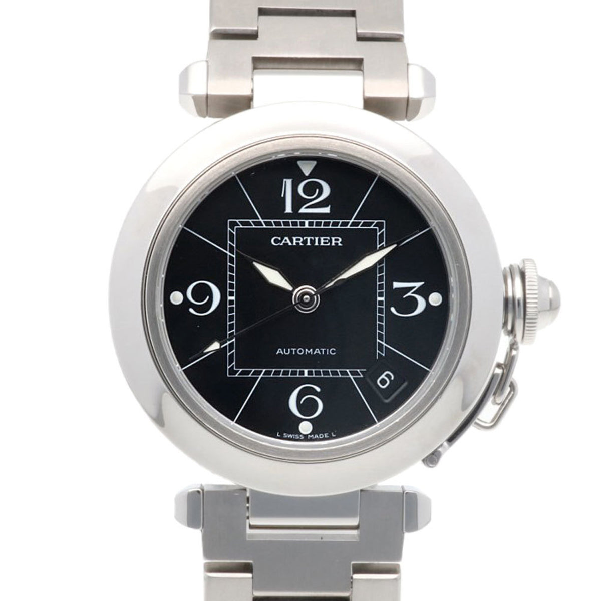 Gebrauchte Cartier Pasha C Uhr, Edelstahl 2324, Automatik, Herren, CARTIER, Überholt