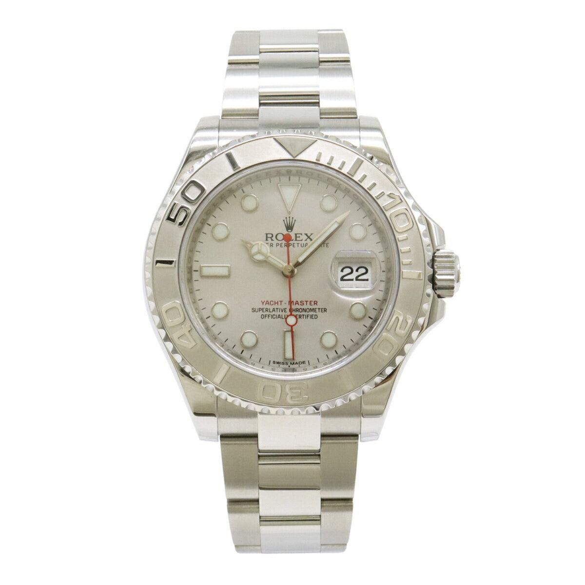 Gebrauchte ROLEX Rolex Yachtmaster Rolesium Date SS Platinlünette Zufallszahl Herren-Automatikuhr 116622