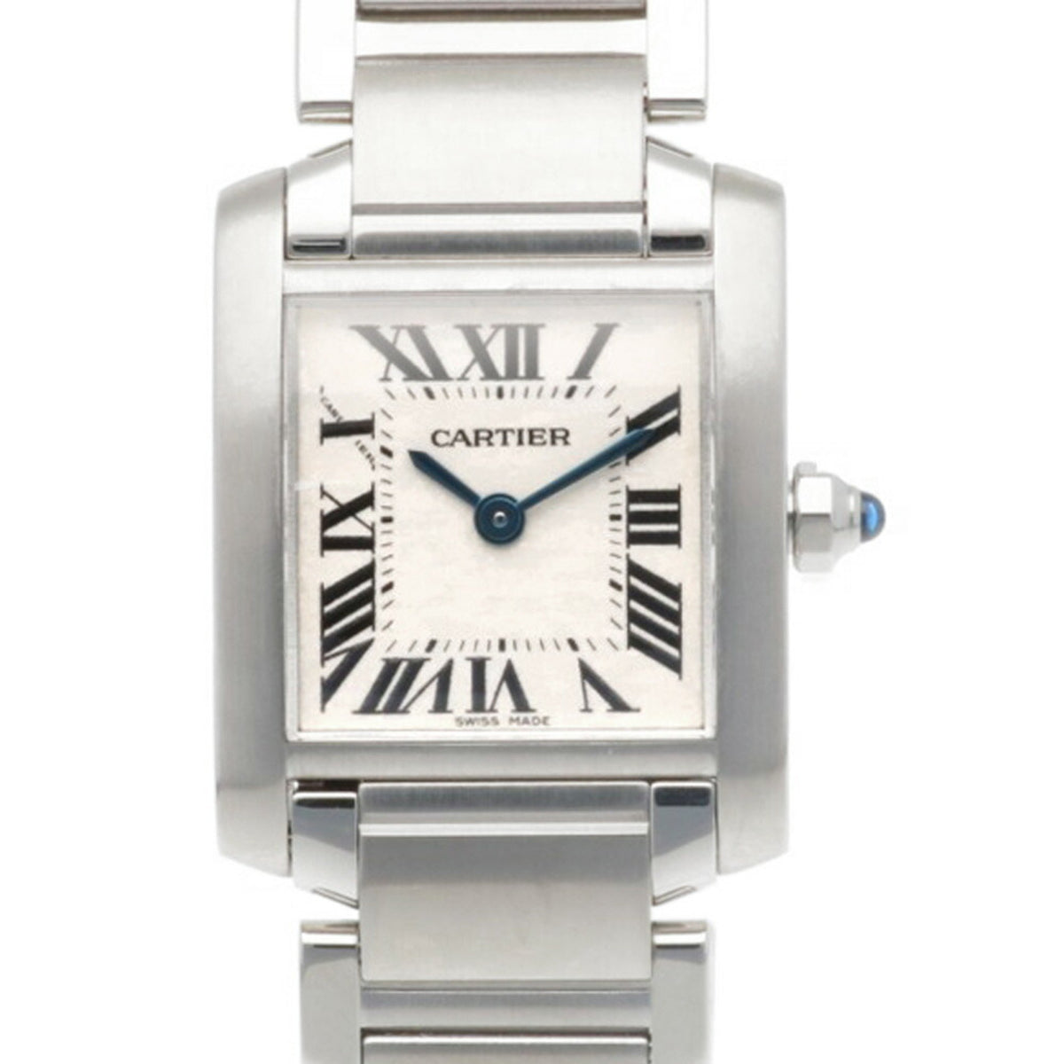 Gebrauchte Cartier Tank Francaise SM Uhr Edelstahl 2384 Quarz Damen CARTIER