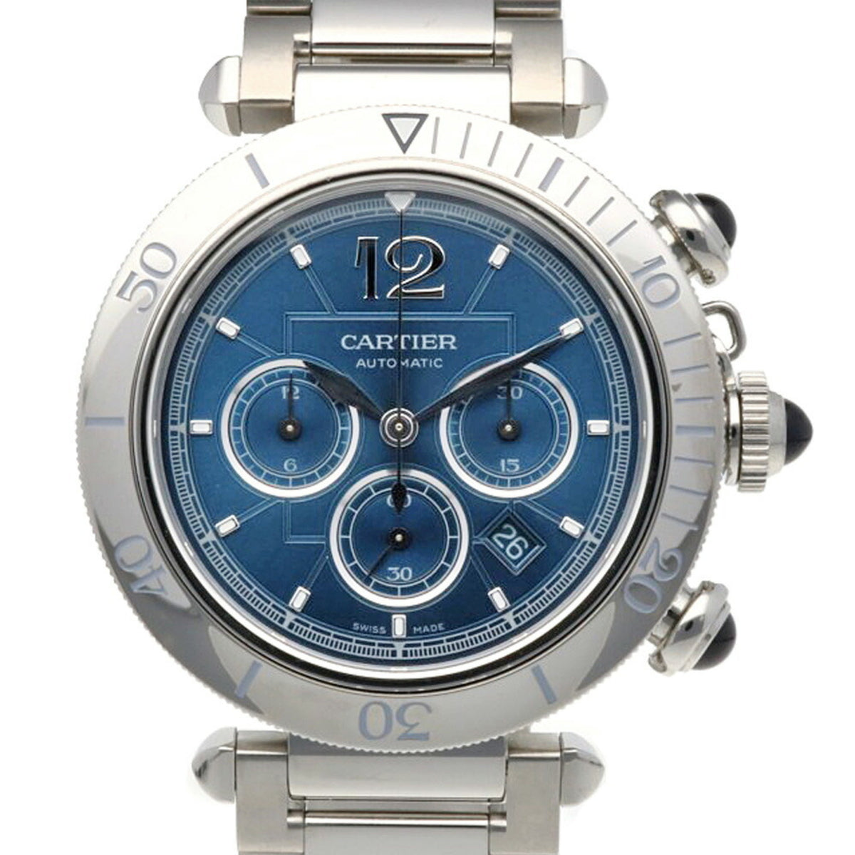 Gebrauchte Cartier Pasha de Uhr, Edelstahl WSPA0039, Automatik, Herren, CARTIER