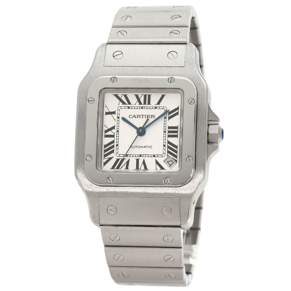 Gebrauchte Cartier W20098D6 Santos Galbe XL Uhr Edelstahl SS Herren CARTIER