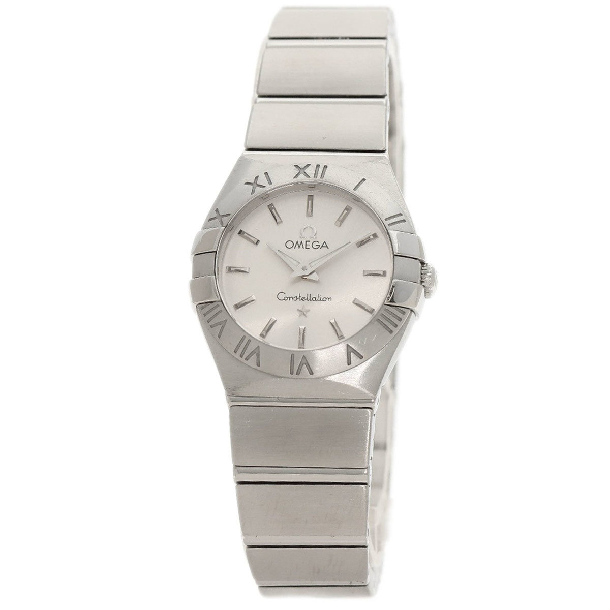Gebrauchte OMEGA 123.10.24.60.02.001 Constellation gebürstete Uhr Edelstahl SS Damen