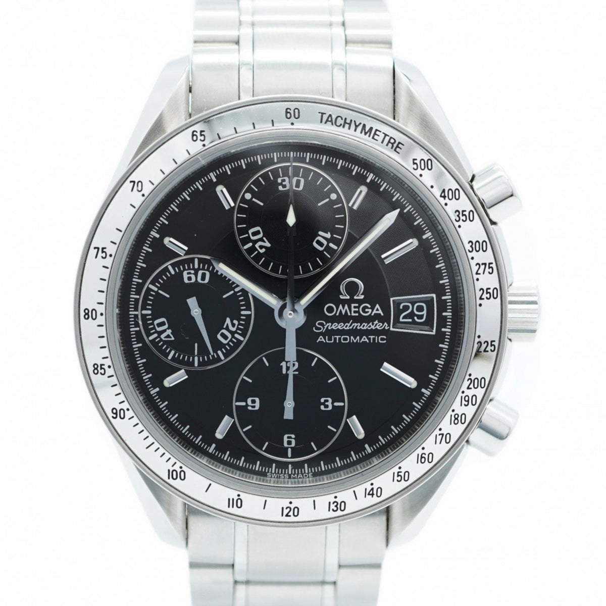 Gebrauchte Omega Speedmaster 3513.5 Herrenuhr mit schwarzem Zifferblatt