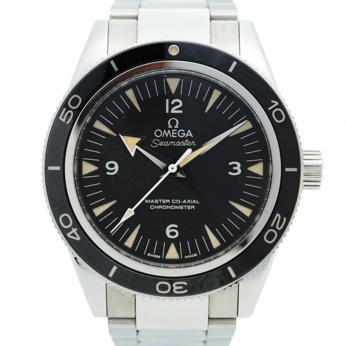 Gebrauchte Omega Seamaster 233.30.41.21.01.001 Herrenuhr mit schwarzem Zifferblatt