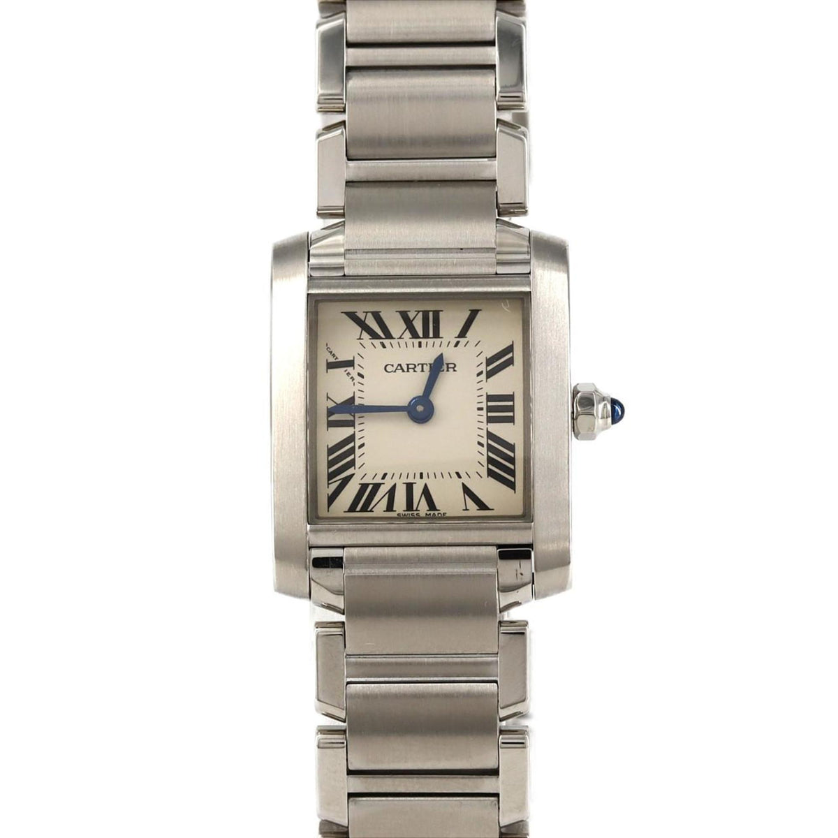 Gebrauchte Cartier Tank Francaise SM W51008Q3 SS Armbanduhr Quarz