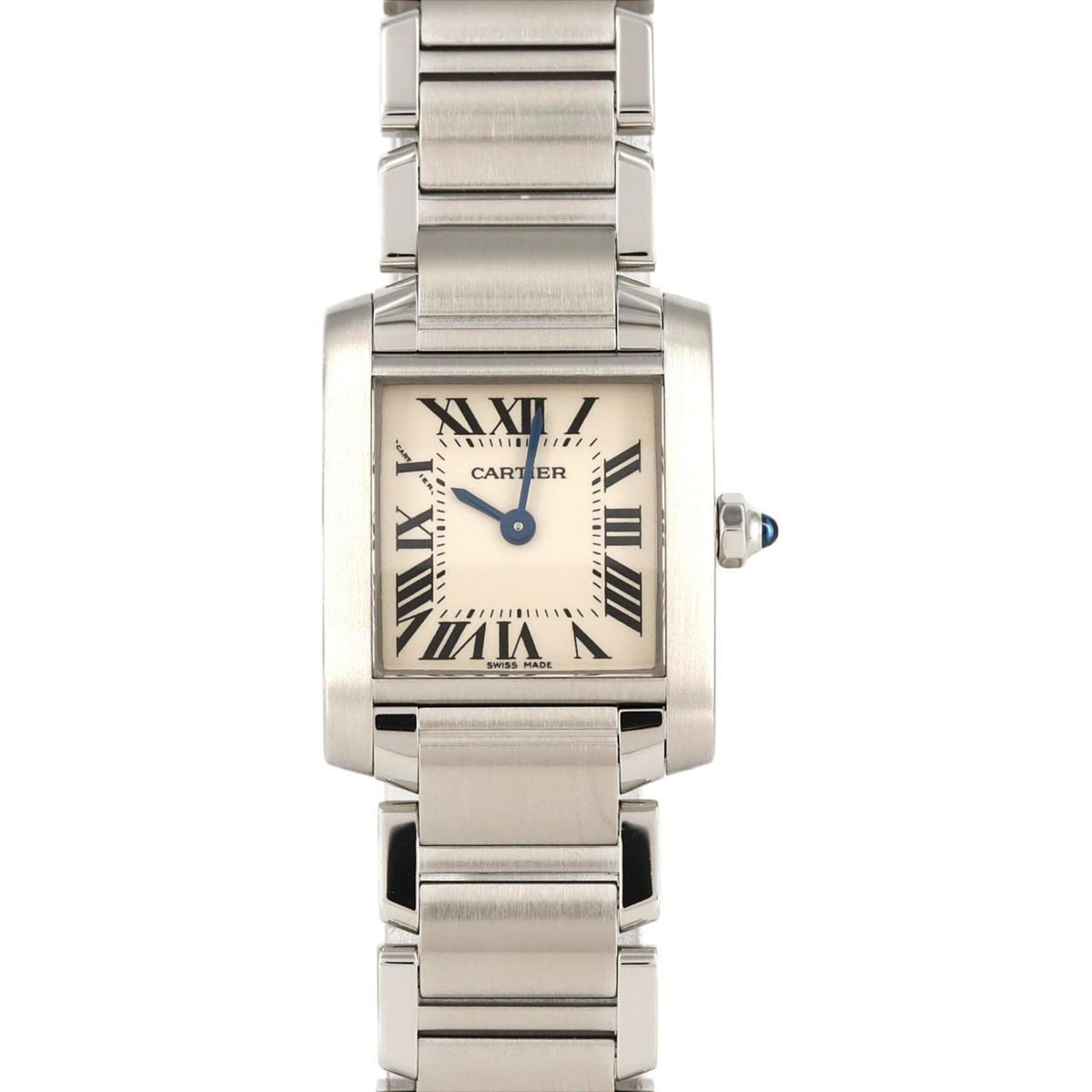 Gebrauchte Cartier Tank Francaise SM W51008Q3 SS Armbanduhr Quarz