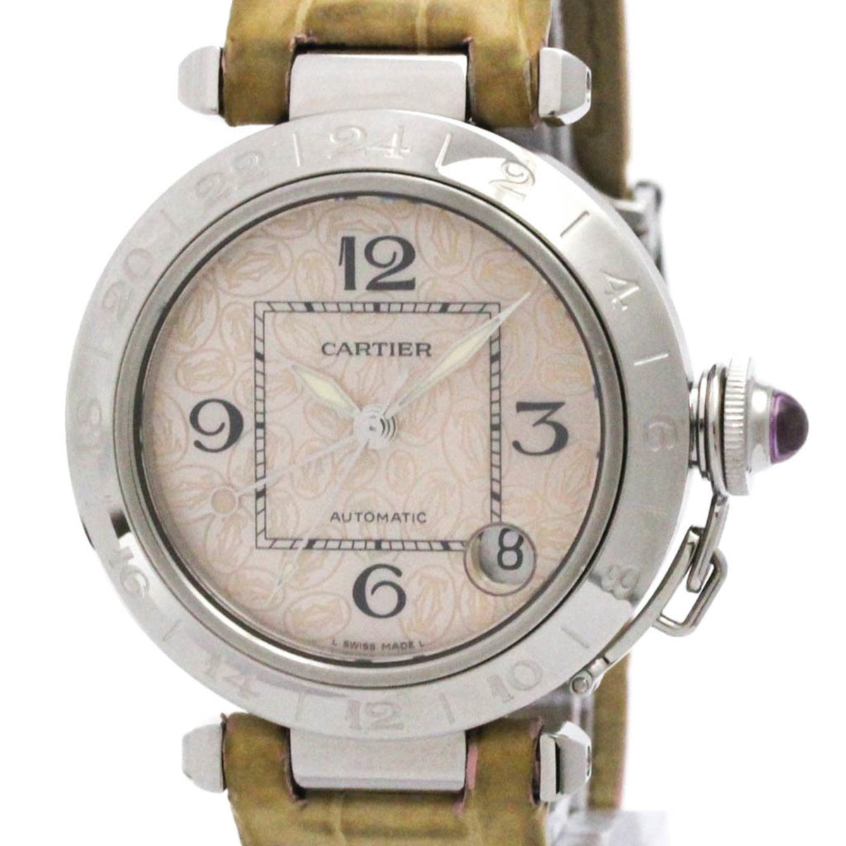 Gebrauchte CARTIER Pasha C Christmas LTD MOP Automatikuhr aus Stahl W3107099