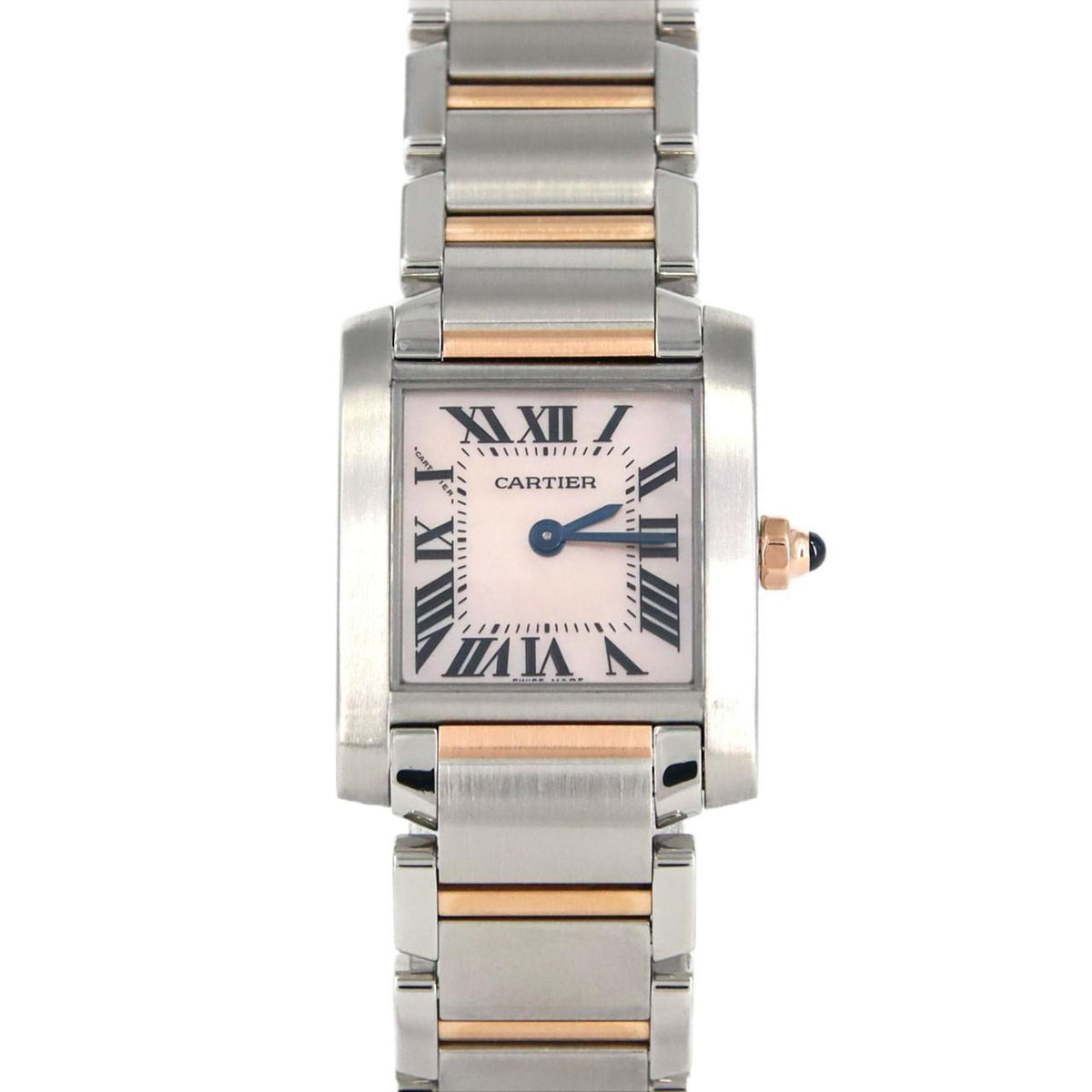 Gebrauchte Cartier Tank Francaise SM PG Combi W51027Q4 SSxPG Armbanduhr Quarz