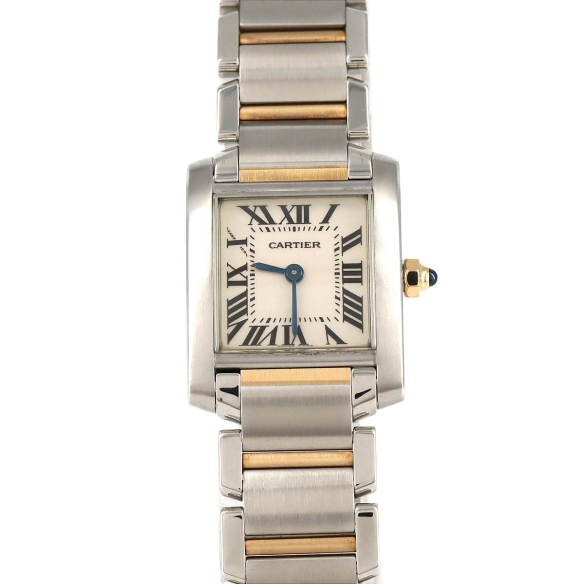 Gebrauchte Cartier Tank Francaise SM Combi W51007Q4 SSxYG Armbanduhr Quarz