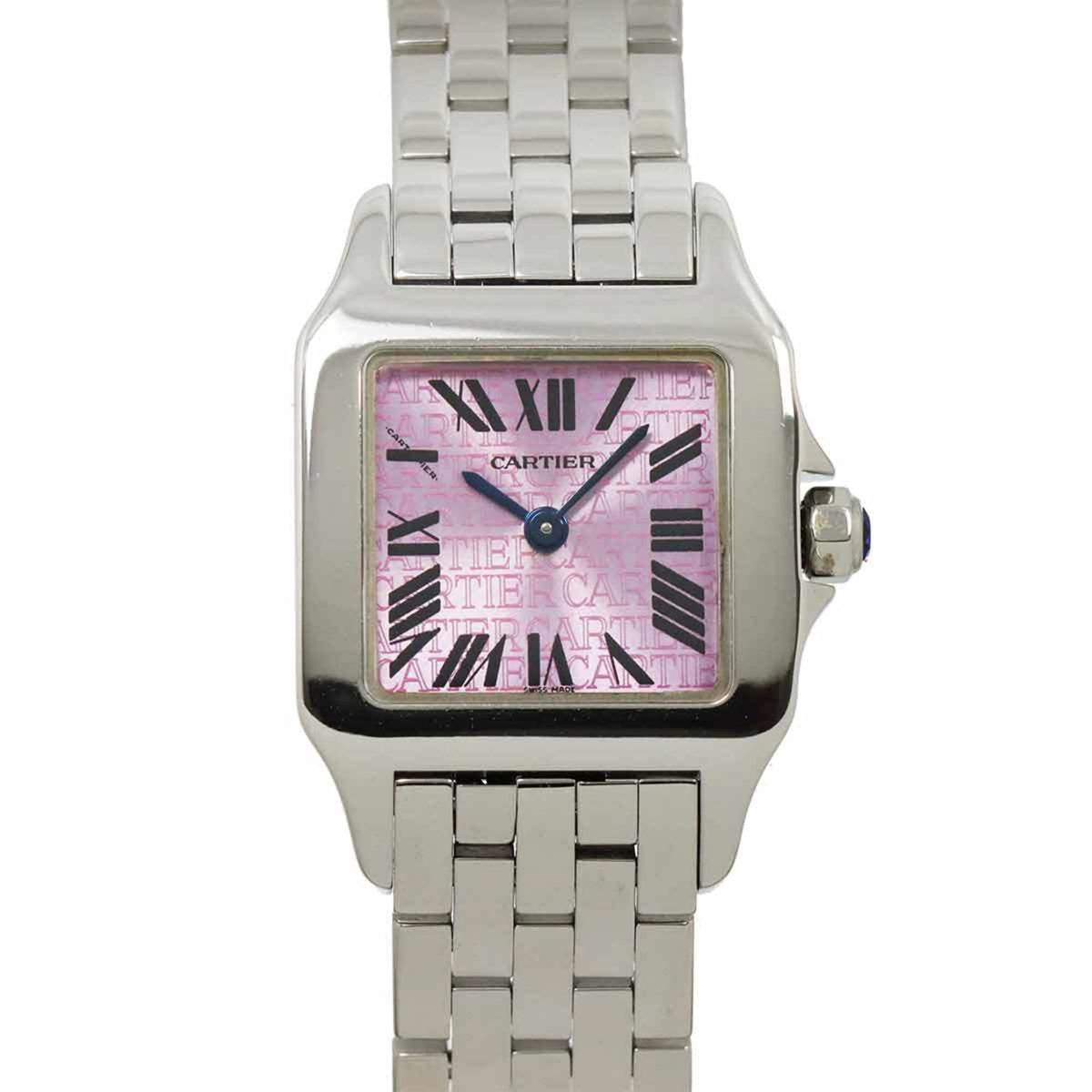 Gebrauchte Cartier Santos de SM W2510002 2008 Limited Edition Damenuhr Lila Quarz