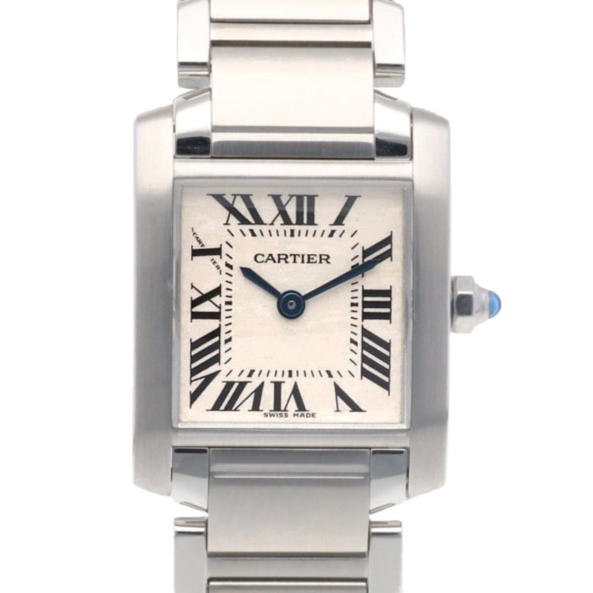 Gebrauchte Cartier Tank Francaise SM Uhr Edelstahl 2384 Quarz Damen CARTIER