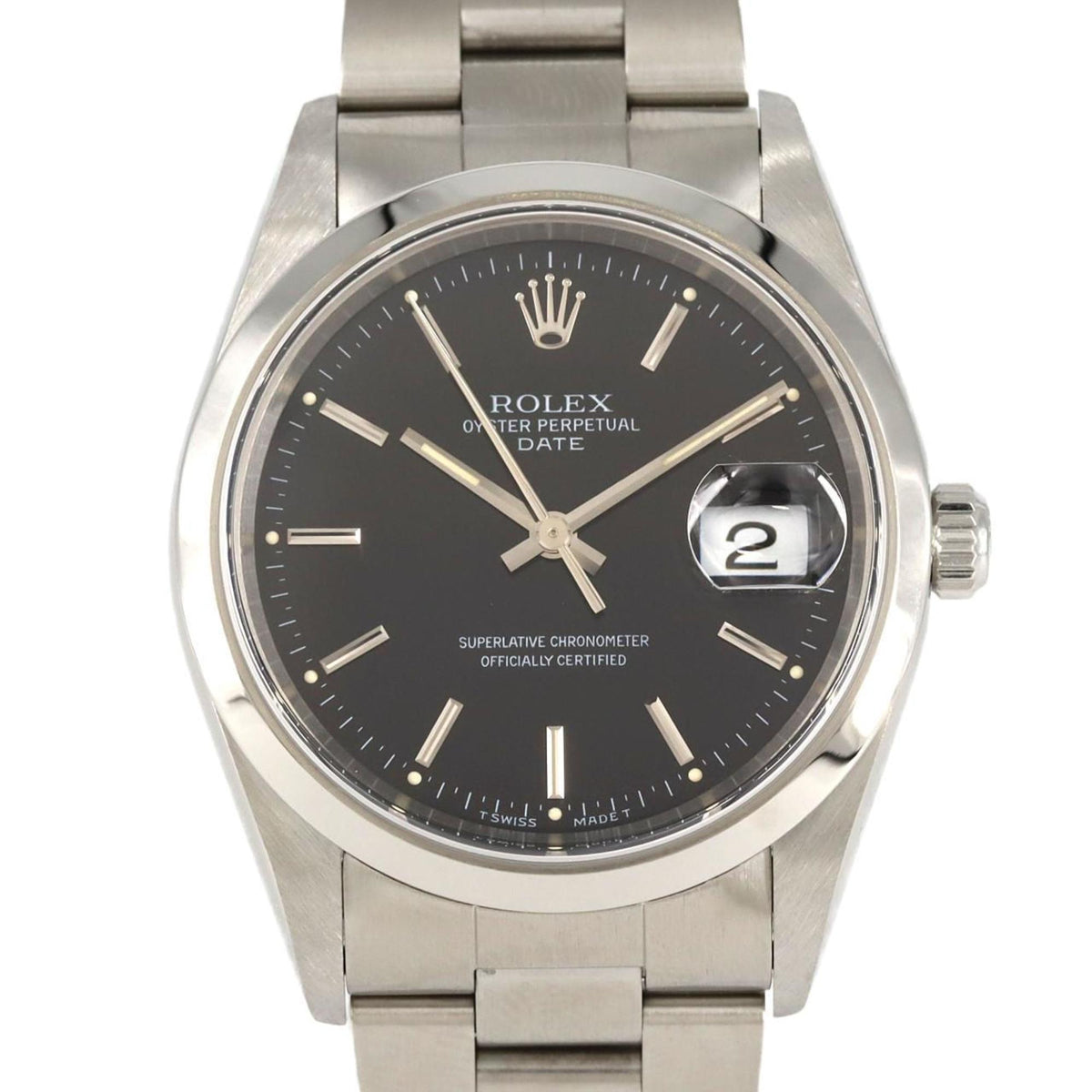 Gebrauchte Rolex Oyster Perpetual Date 15200 Edelstahl-Automatikuhr, U-Seriennummer