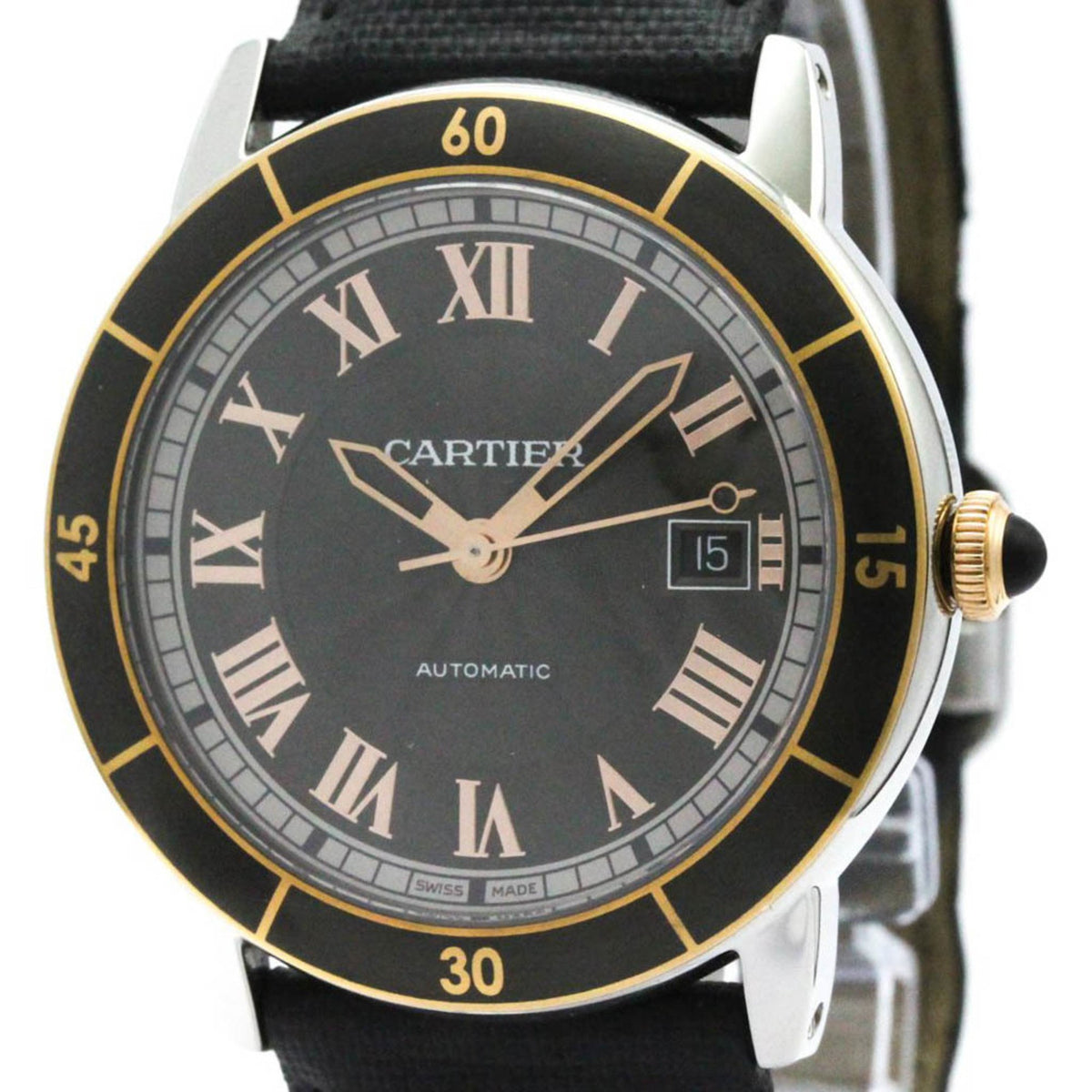 Gebrauchte CARTIER Ronde Croisiere De Cartier Stahl Automatik Herrenuhr W2RN0005 BF578774