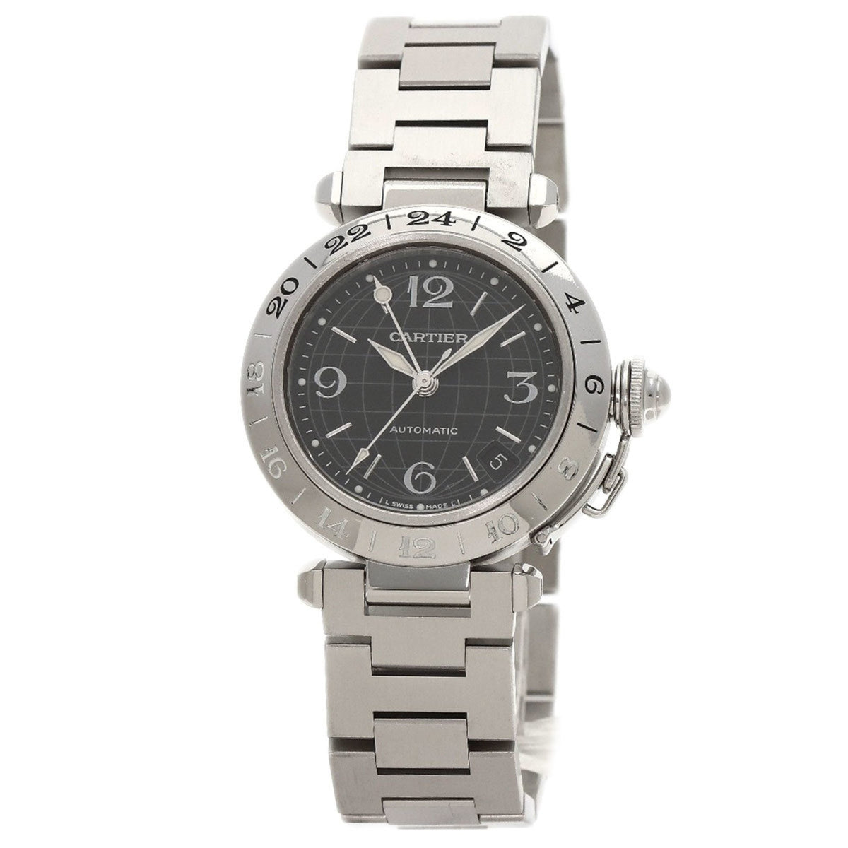 Gebrauchte Cartier W31079M7 Pasha C Meridian Uhr Edelstahl SS Herren CARTIER