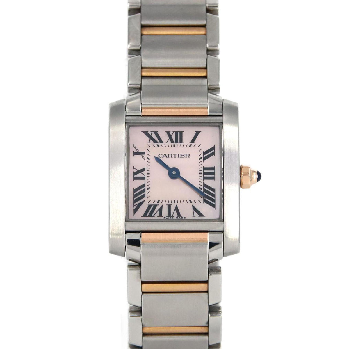 Gebrauchte Cartier Tank Francaise SM PG Combi W51027Q4 SSxPG Armbanduhr Quarz