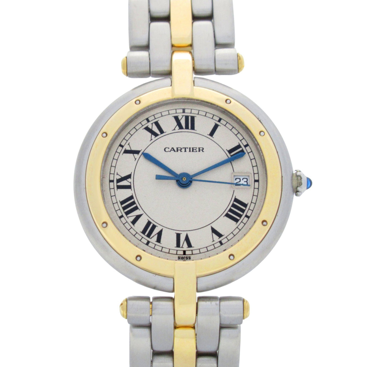 Gebrauchte Cartier Panthère Vendème LM Uhr, 18 Karat Gelbgold und Edelstahl, Damen, Elfenbein, 183964