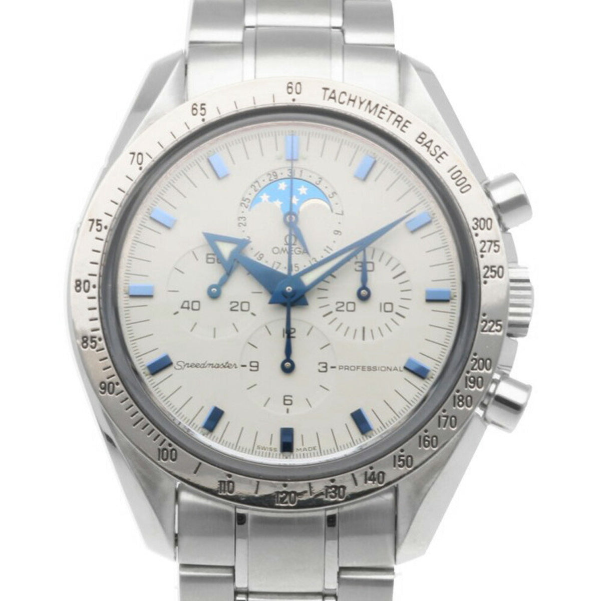 Gebrauchte Omega Speedmaster Professional Uhr Edelstahl 3575 Automatik Herren OMEGA Überholte Mondphase Lünette WG