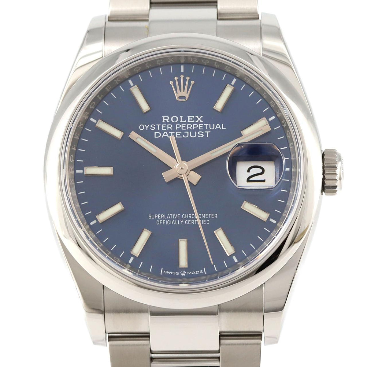 Gebrauchte Rolex Datejust 126200 Edelstahl-Automatikuhr, Zufallszahl 