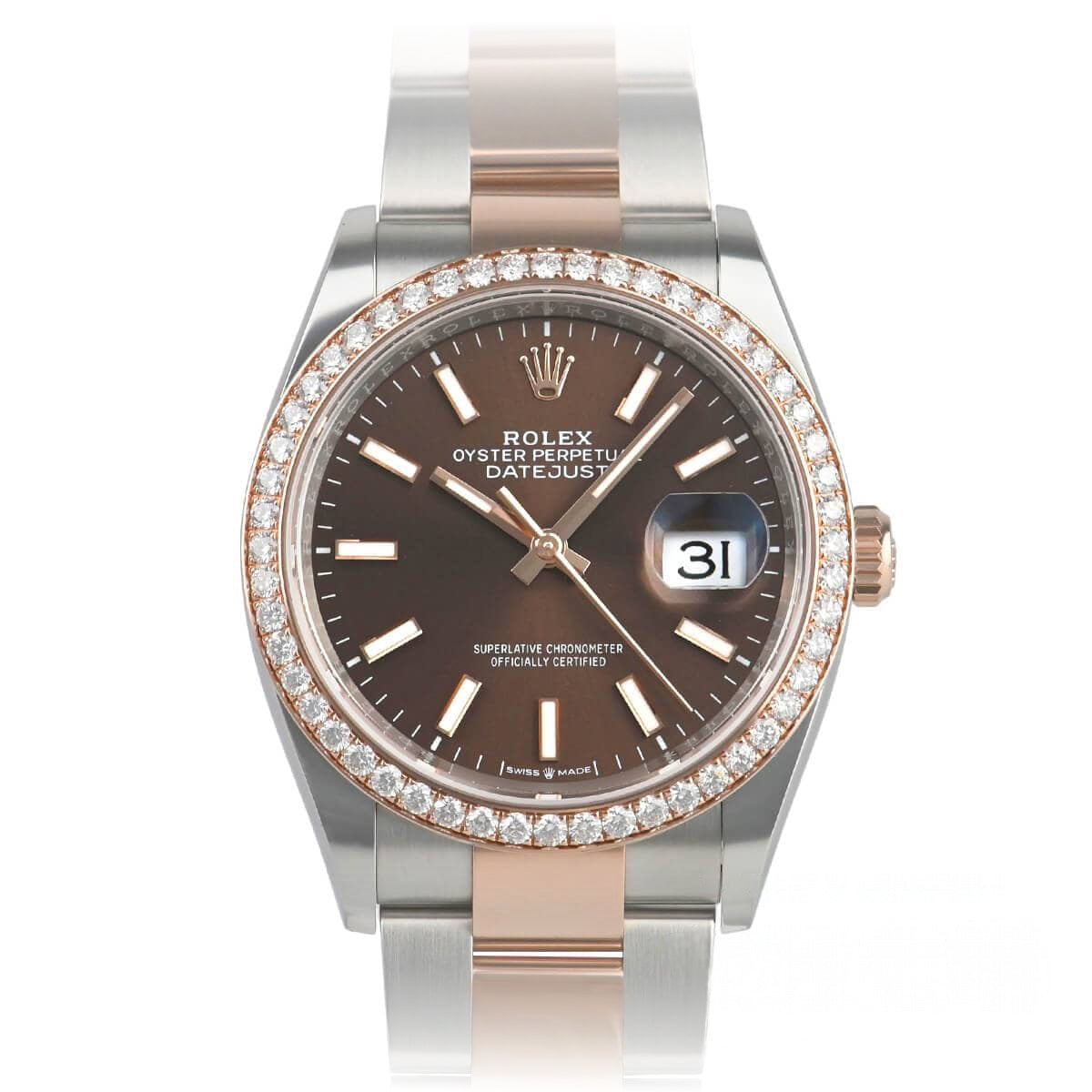 Datejust 36 36,00 mm braunes Zifferblatt aus Edelstahl – 126281RBR-0032