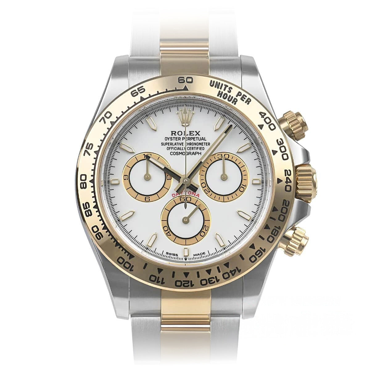 Daytona 40,00 mm, weißes Zifferblatt aus Edelstahl – 126503-0001
