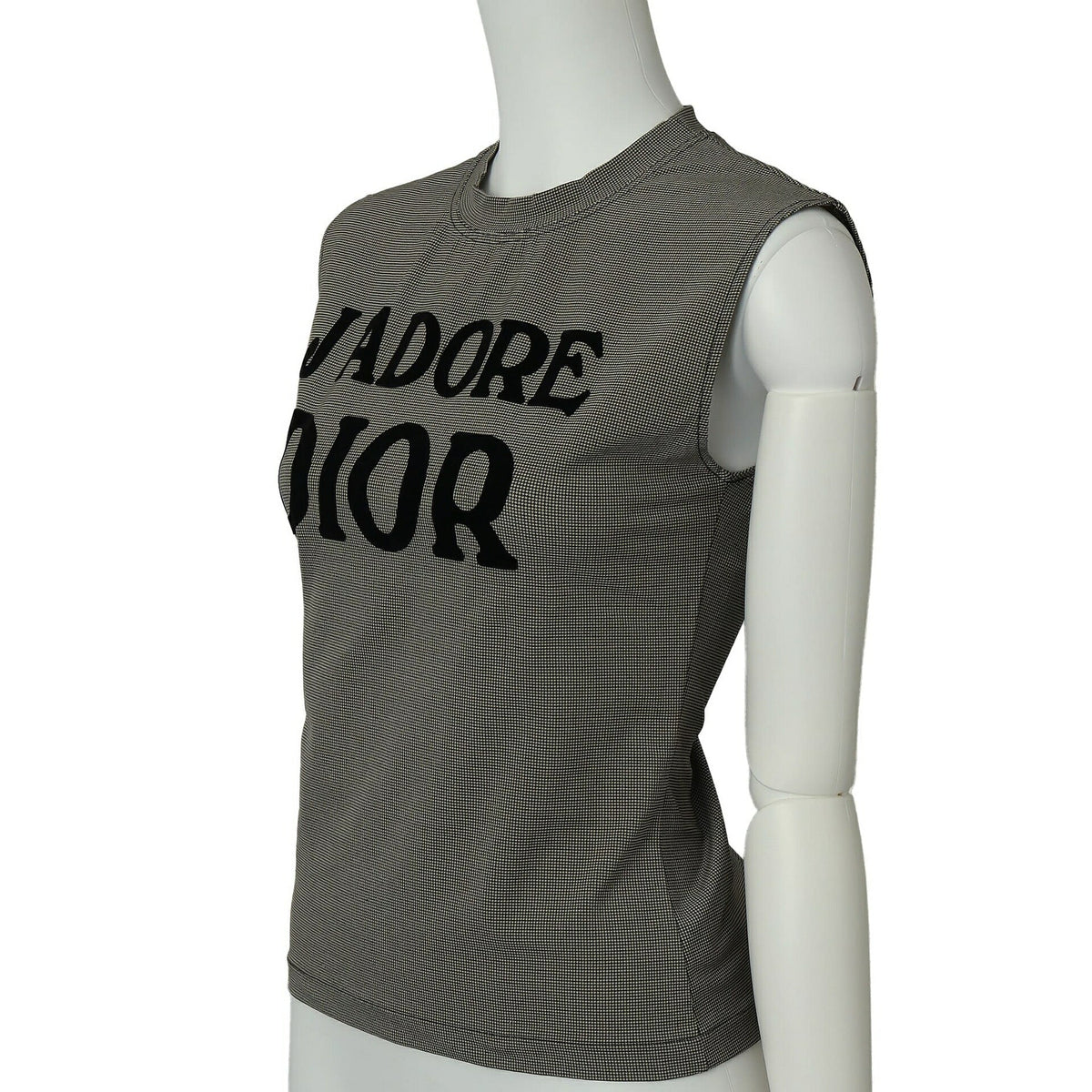 Gebrauchtes T-Shirt, gestaffeltes Design, 100 % Baumwolle, Schwarz, silberfarbene Hardware, gebraucht