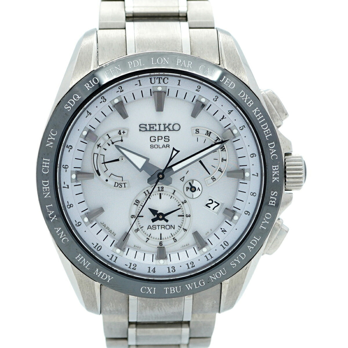 Pre-Owned Seiko Astron 8X53-0AB0 Silver Dial Men's Watch