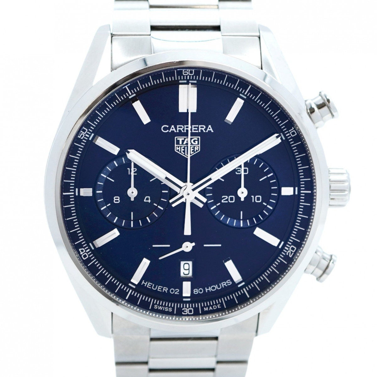 Gebrauchte TAG Heuer Carrera CBN2011-0 Herrenuhr mit marineblauem Zifferblatt 