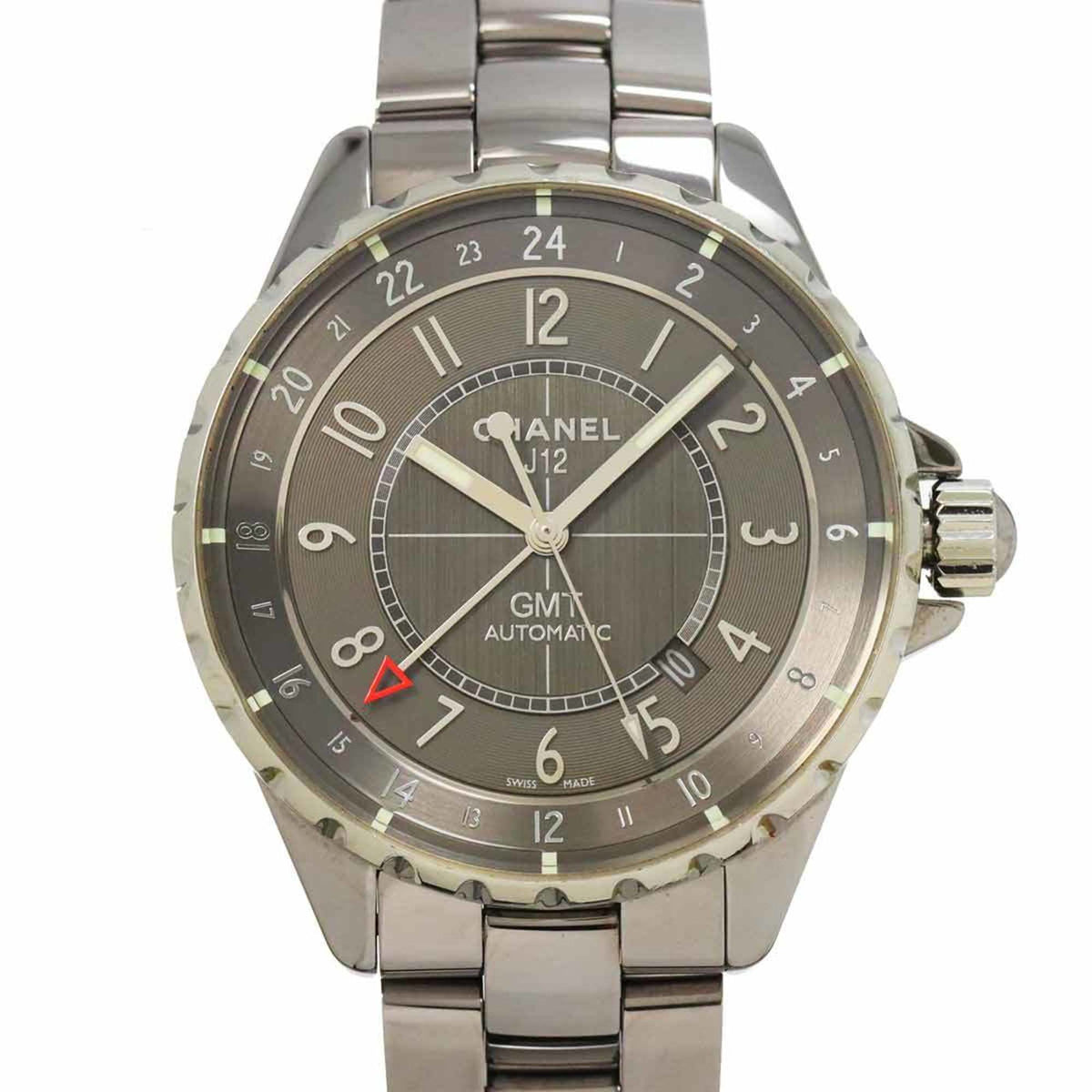Pre-Owned Chanel J12 Chromatic GMT 41mm H3099 Men's Watch, Gray, Automatic