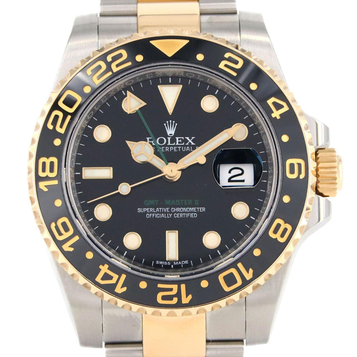 Gebrauchte Rolex GMT Master 116713LN SSxYG Armbanduhr Automatik Zufallszahl 