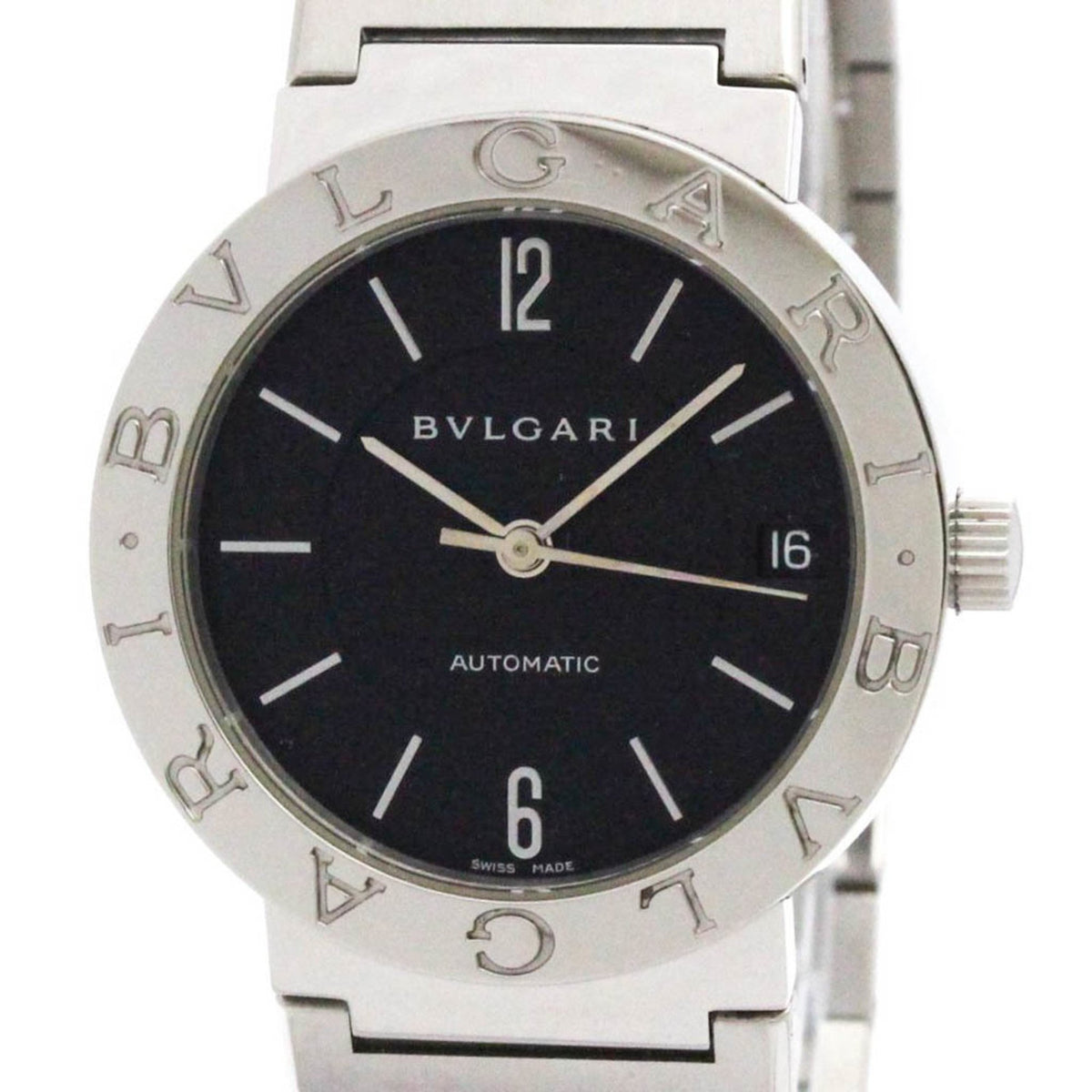 Pre-Owned BVLGARI BVLGARI-BVLGARI Steel Automatic Mens Watch BB33SS AUTO Polished