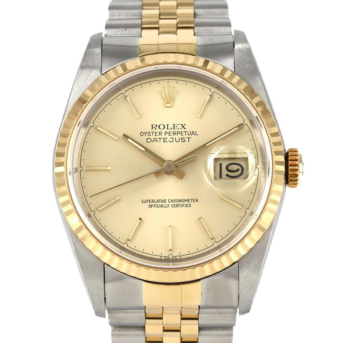 Gebrauchte Rolex Datejust 16233 SSxYG Automatikuhr R-Serie 